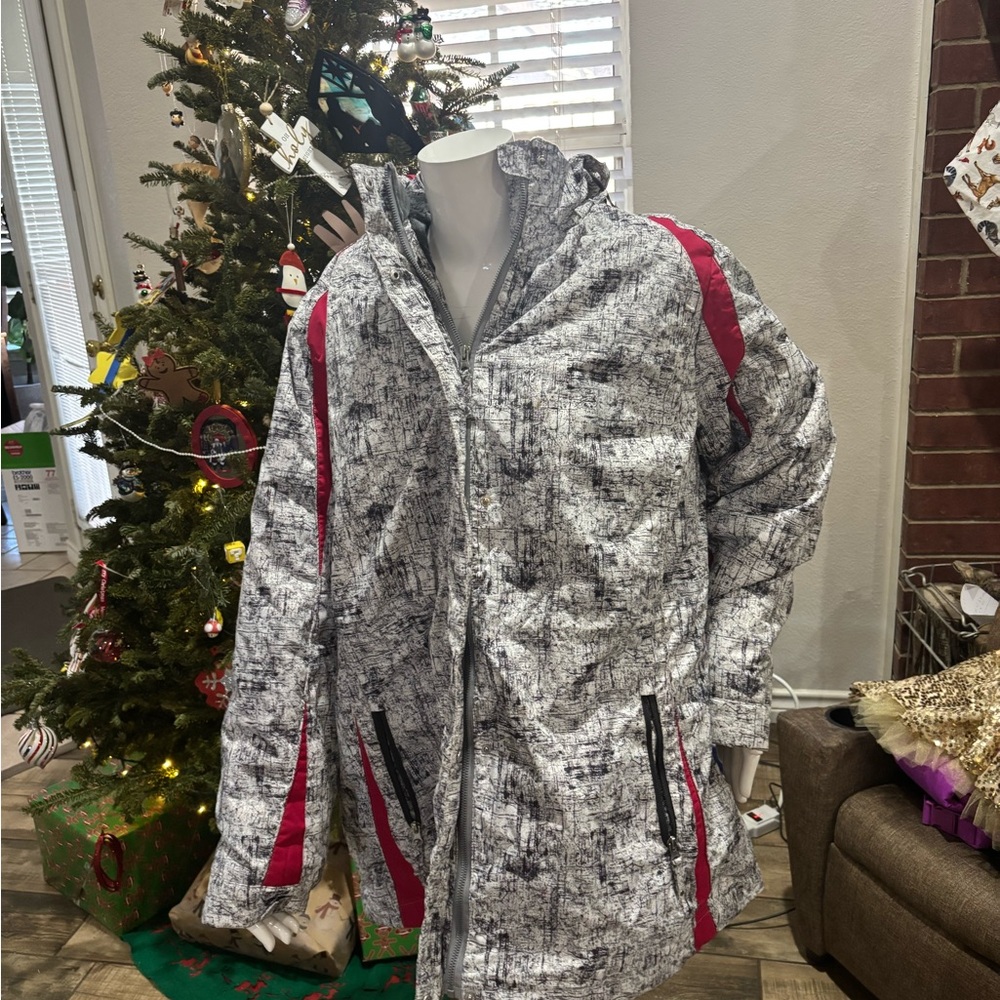 Stylish Gray and Pink Winter Jacket